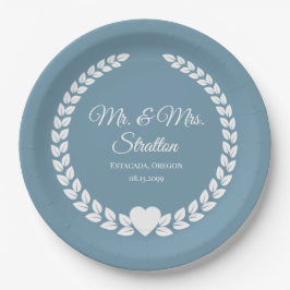 Custom Mr. & Mrs. Bride und Groom neu verheiratet Pappteller