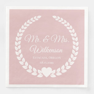 Custom Mr. & Mrs. Bride und Groom neu verheiratet Serviette