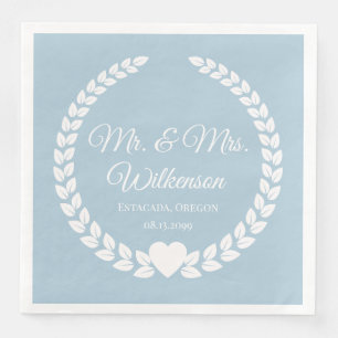Custom Mr. & Mrs. Bride und Groom neu verheiratet Serviette