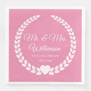 Custom Mr & Mrs Bride und Groom New Paper Serviette