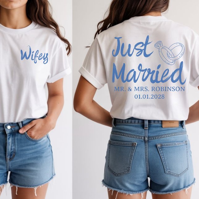 Custom Mr & Mrs Matching Shirt für Neugeborene (bride and groom shirts, just married shirts, his and hers shirts, custom mr and mrs shirts,)