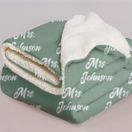 Custom Mr & Mrs Newlywed Blanket for Bride & Groom Sherpadecke
