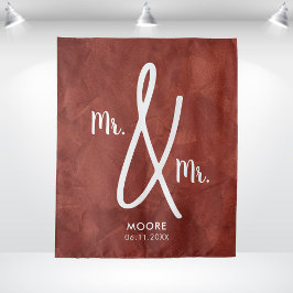 Custom Mr. und Mr. Boho Backdrop Gay Wedding Wandteppich