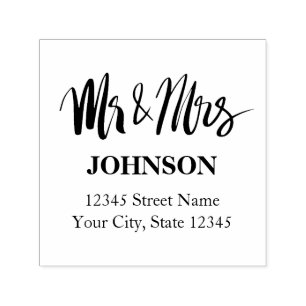 Custom Mr. und Mrs. self Inking sprechen Briefmark Permastempel