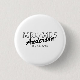 Custom Mr. und Mrs. Wedding Familiengeschenk Button