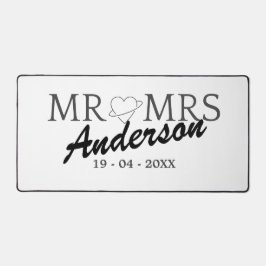 Custom Mr. und Mrs. Wedding Familiengeschenk Schreibtischunterlage
