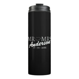Custom Mr. und Mrs. Wedding Familiengeschenk Thermosbecher