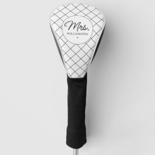 Custom Mrs. Est. Modernes, elegantes Script neu Golf Headcover