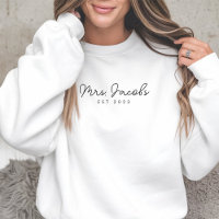 Custom Mrs Sweatshirt Bridal Apparel