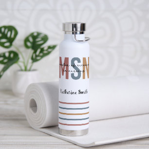 Custom MSN Master of Science in Nursing Abschluss Trinkflasche