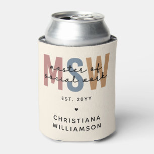 Custom MSW Master of Social Work Retro Abschluss Dosenkühler