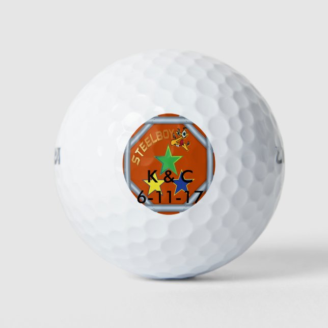 Custom MTFL SteelboyZ Logo Golf Bälle. Golfball (Vorderseite)
