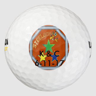 Custom MTFL SteelboyZ Logo Golf Bälle. Golfball
