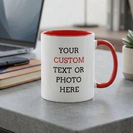 Custom mug with your text or photo tasse