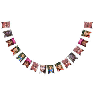 CUSTOM Multiple FOTO BIRTHDAY PARTY BANNER
