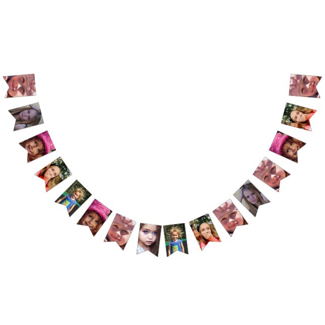 CUSTOM Multiple FOTO BIRTHDAY PARTY BANNER (Alle)