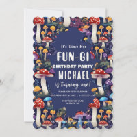 Custom Mushroom Fun-gi Card, Pilz Pun Birthday