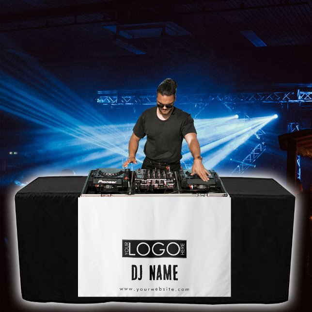 Custom Music DJ Business Logo Table Runner Banner Wandteppich (Custom Music DJ Business Logo Table Runner Banner Tapestry)