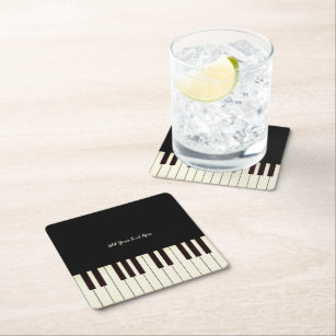 Custom Music Piano Teacher Piano Keys  Rechteckiger Pappuntersetzer