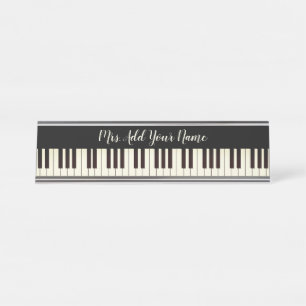 Custom Music Piano Teacher Piano Keys  Schreibtischnamensplakette