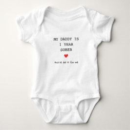 Custom My Daddy ist 1 Jahr nüchtern für mich Schre Baby Strampler