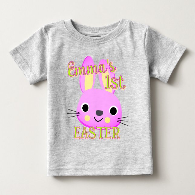 Custom my First EASTER Bunny Baby Outfit T-shirt (Vorderseite)