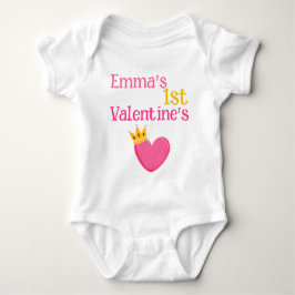 Custom My First VALENTINEs Heart Niedlich Baby Kle Strampler
