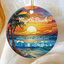Custom Myrtle Beach Imitate gestettetes Glas Keramik Ornament