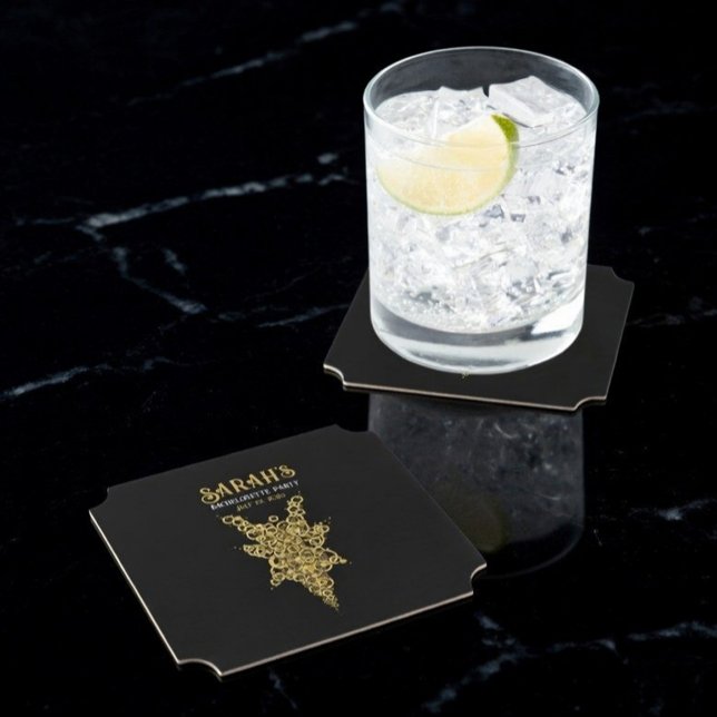 Custom Mystic Gold Bachelorette Untersetzer (Von Creator hochgeladen)