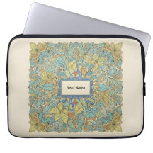 Custom Name Aesthetic Zentangle Laptop Sleeve