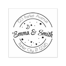 Custom Name and Address Starry night Permastempel