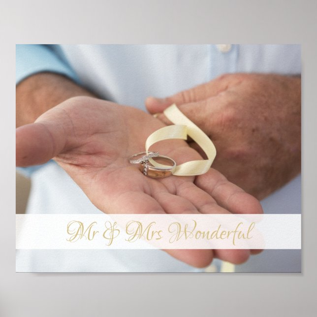 Custom Name and Photo Wedding Poster (Vorne)