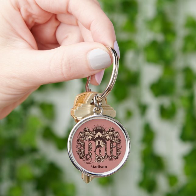 Custom Name Bali Schlüsselanhänger (Hand)