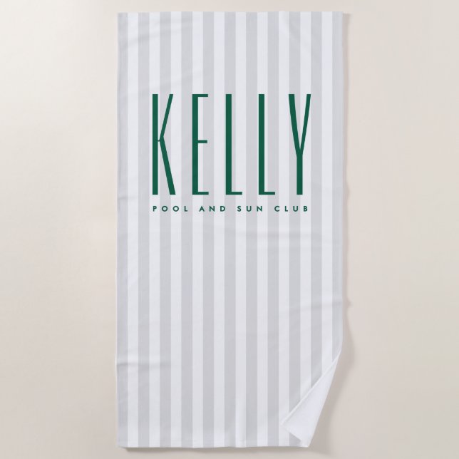 Custom Name Beach Towel - Resort Strandtuch (Vorderseite)