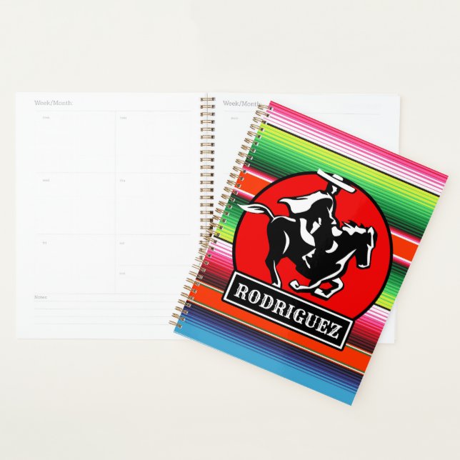 CUSTOM NAME Charro Horse Spanish Mexican Serape (Devant avec enveloppe)