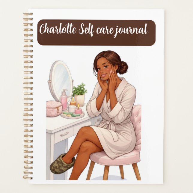 Custom name chic Self care journal  Planer (Vorderseite)