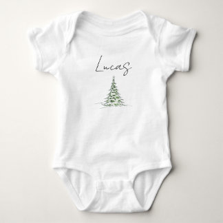 Custom Name Christmas Baby Romper 1st Xmas Lucas Strampler