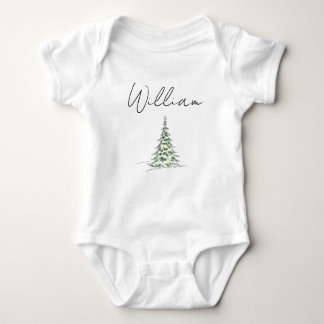 Custom Name Christmas Baby Romper 1st Xmas William Strampler