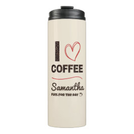Custom Name Coffee Lover Gift Thermosbecher