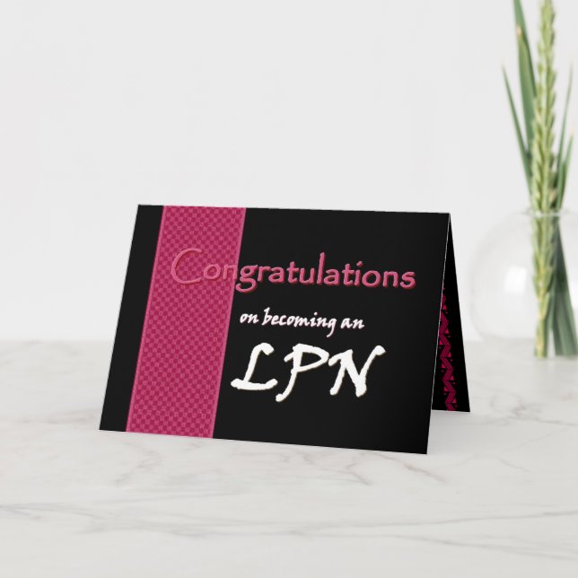 CUSTOM NAME Congratulations - LPN Karte (Vorderseite)