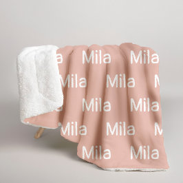 Custom Name Coral Blanket Gift for Mom, Dad & Kids Sherpadecke