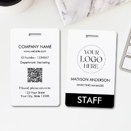 Custom Name Corporate Business Logo Employee Ausweis