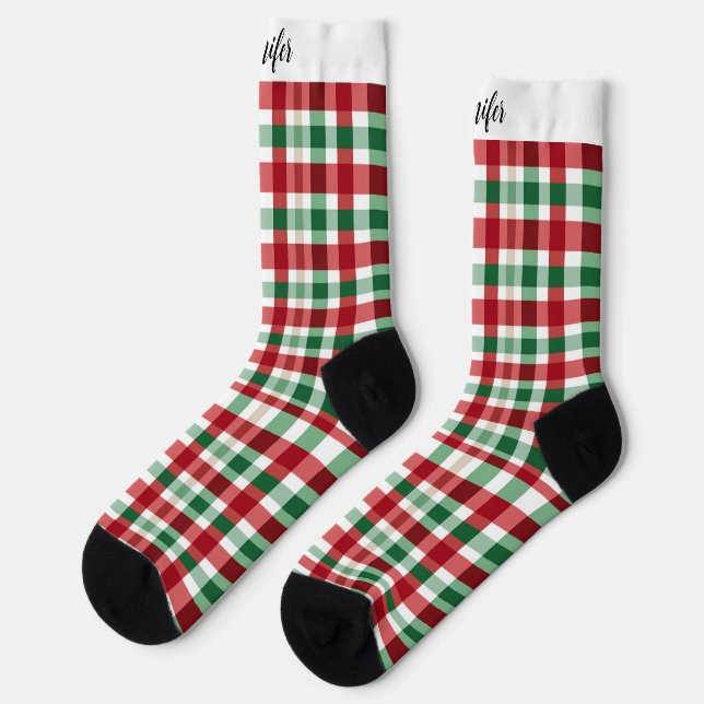 Custom Name Crew Socks Socken (Linkes Detail)
