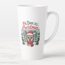 Custom name deer Christmas Milchtasse