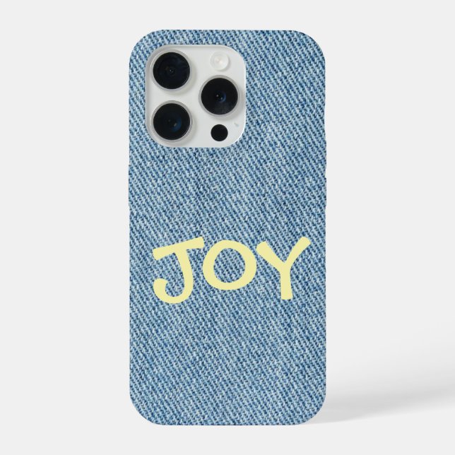 Custom Name Denim Jeans Phone Case iPhone 15 Pro Hülle (Rückseite)