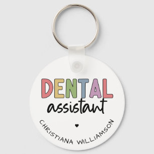 Custom Name Dental Assistant Gift Schlüsselanhänger