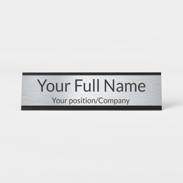 Custom Name Desk Name Plate for Office Decor Schreibtischnamensplakette (Vorderseite )