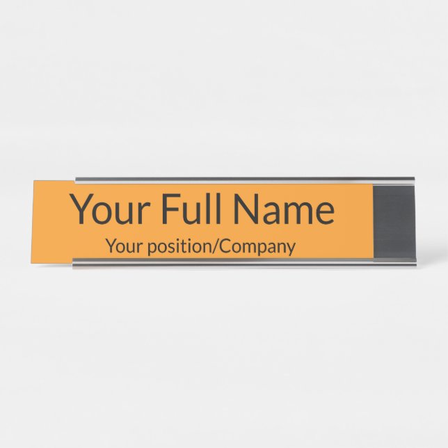 Custom Name Desk Name Plate for Office Decor Schreibtischnamensplakette (Vorderseite )