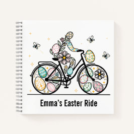 Custom Name Easter Bicycle Design Notizbuch