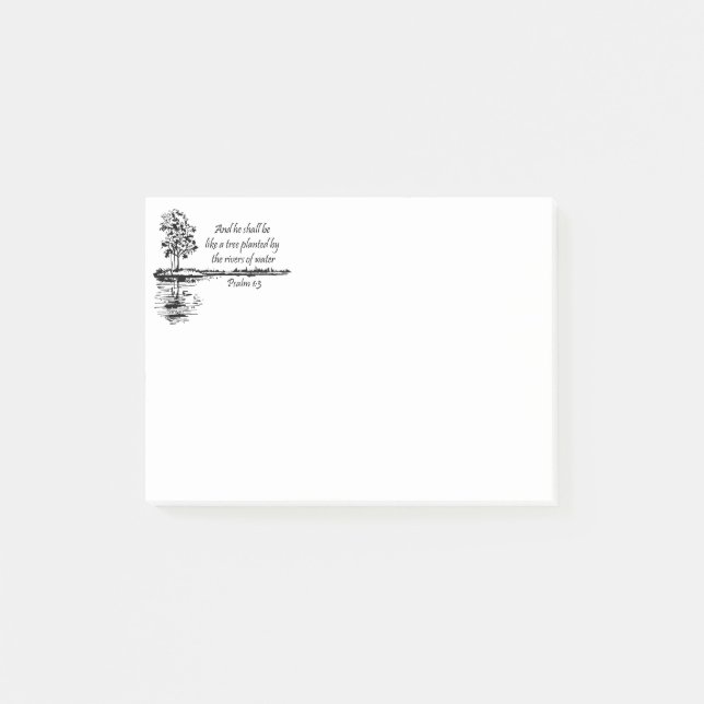 Custom Name Encouraging Scripture Psalm 1:3  Post-it Klebezettel (Vorderseite)